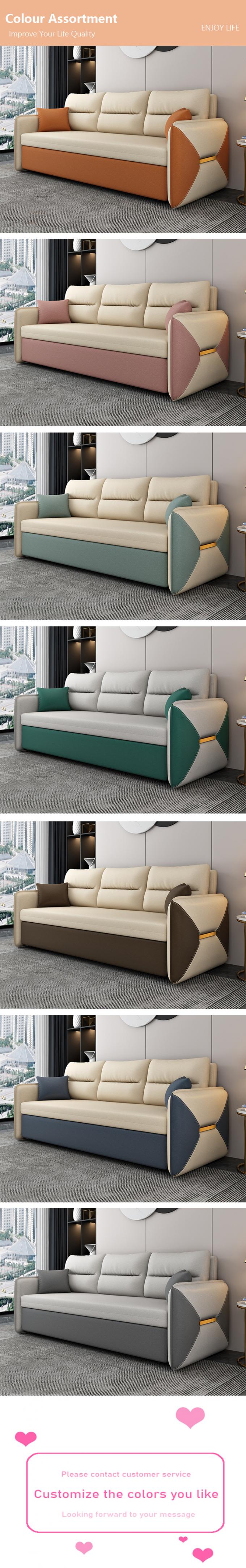 เฟอร์นิเจอร์ห้องนั่งเล่น โซฟาแปลงได้ เตียง Loveseat Sleeper Cover 8