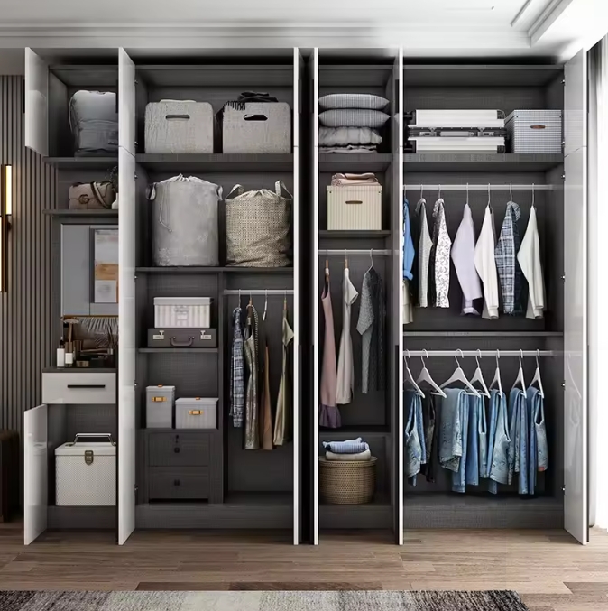 รับจําหน่ายเสื้อผ้าไม้ MDF 2 ประตูทันสมัย สําหรับห้องนอน 2