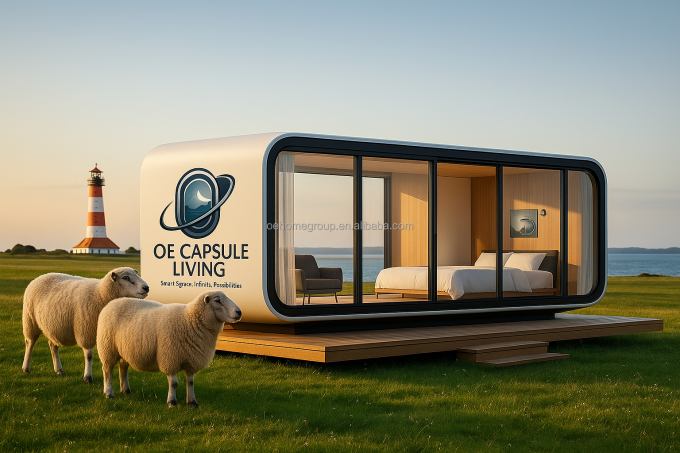 คอนเทนเนอร์เรือนขนส่งโมเดิร์นหรู 20 ฟุต บ้านพักขนาดเล็ก โครงสร้างสแตนเลส Prefab สําหรับโรงแรม วิลล่า พื้นที่อพาร์ทเมนต์ 4