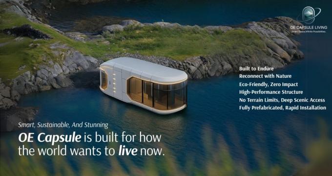 ห้องนอนหรู ห้องนั่งเล่น โมเดิร์น Prefab Smart Space Capsule ขนาดเล็ก โมบายล์ คอนเทนเนอร์โมดูล Capsule House โรงแรม 0