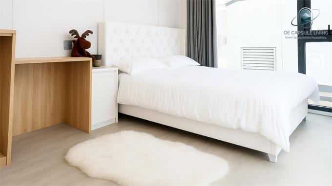 ห้องนอนหรู ห้องนั่งเล่น โมเดิร์น Prefab Smart Space Capsule ขนาดเล็ก โมบายล์ คอนเทนเนอร์โมดูล Capsule House โรงแรม 3