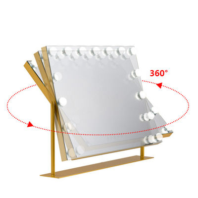 โต๊ะที่กําหนดเอง Vanity Rechargeable กระจกไฟ LED