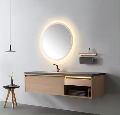 หน่วยสี่เหลี่ยมไม้ห้องน้ํา Vanity Sink 18 นิ้ว