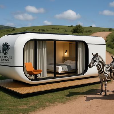 คอนเทนเนอร์เรือนขนส่งโมเดิร์นหรู 20 ฟุต บ้านพักขนาดเล็ก โครงสร้างสแตนเลส Prefab สําหรับโรงแรม วิลล่า พื้นที่อพาร์ทเมนต์