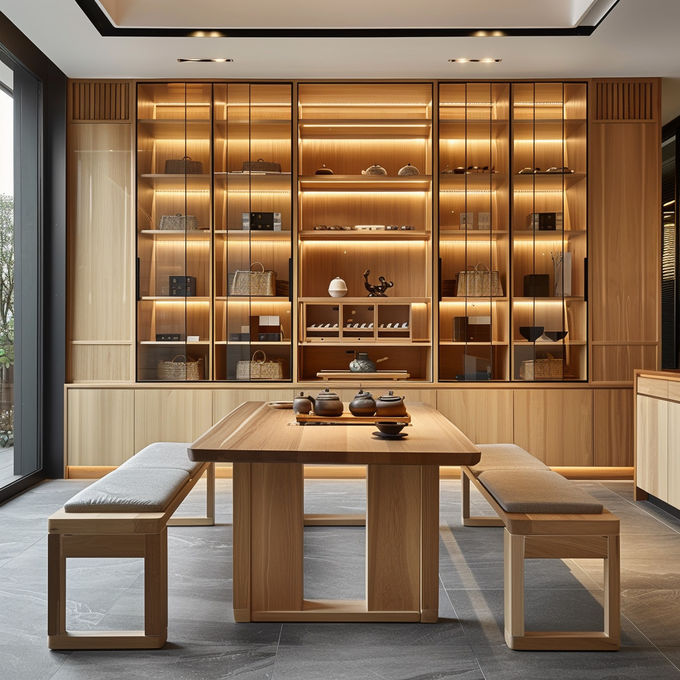Melamine Solid Wood Lacquer สร้างตู้เก็บของ ตู้เก็บของ 0